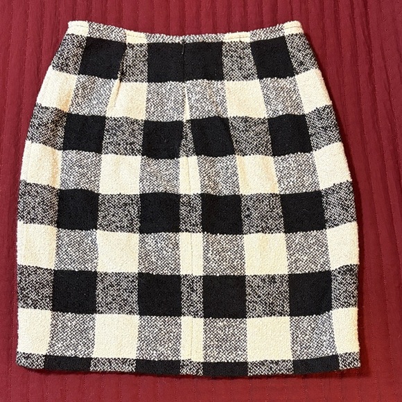 Vintage The Limited Black/White Checked Mini Skirt (sz 10) & Blazer (Medium) - Picture 7 of 16